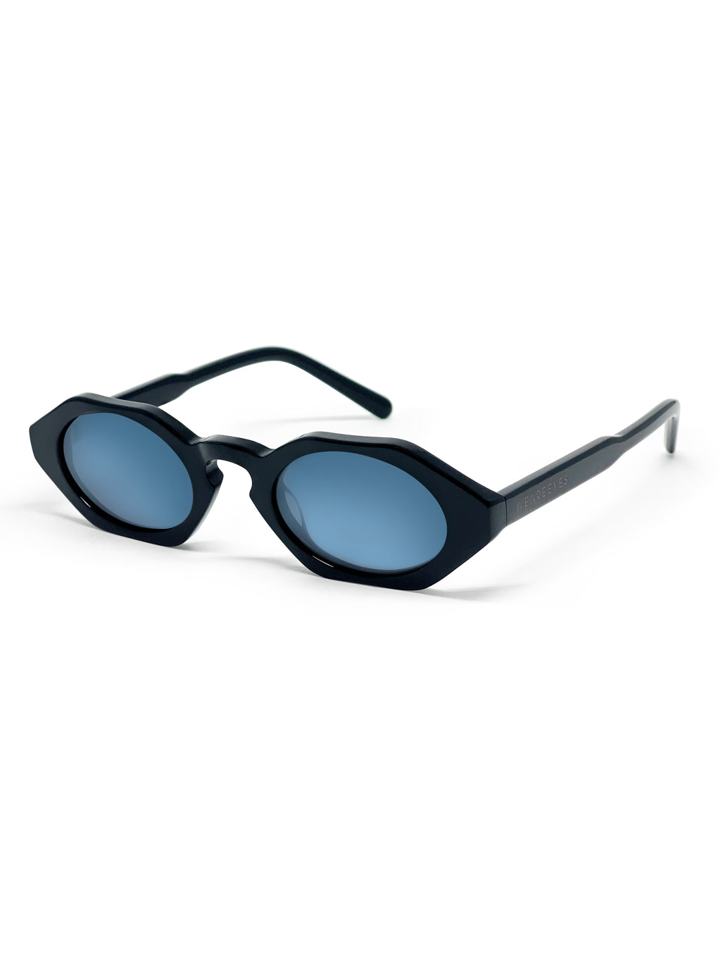 Pixel Black Shiny with Blue Lenses