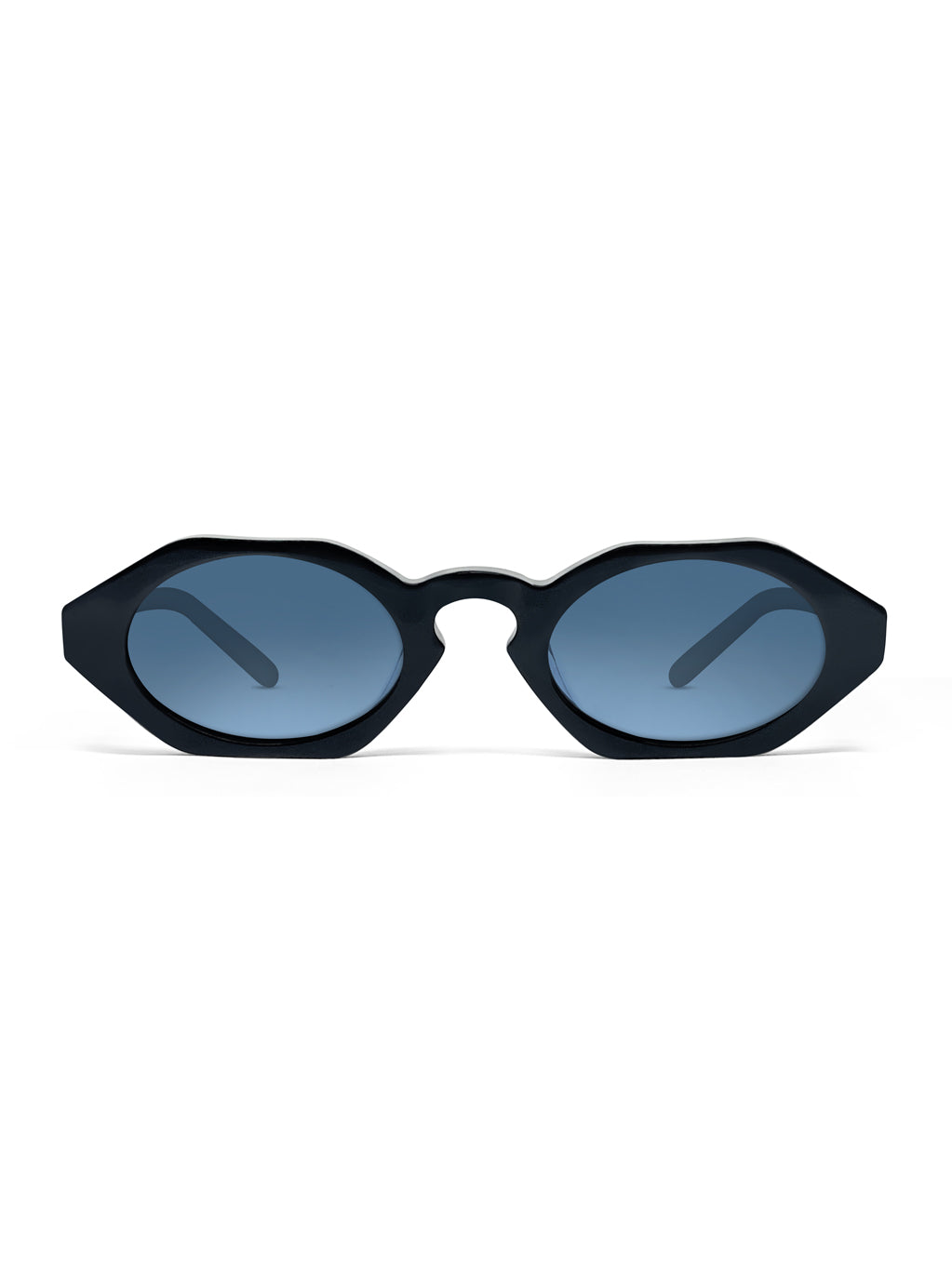Pixel Black Shiny with Blue Lenses