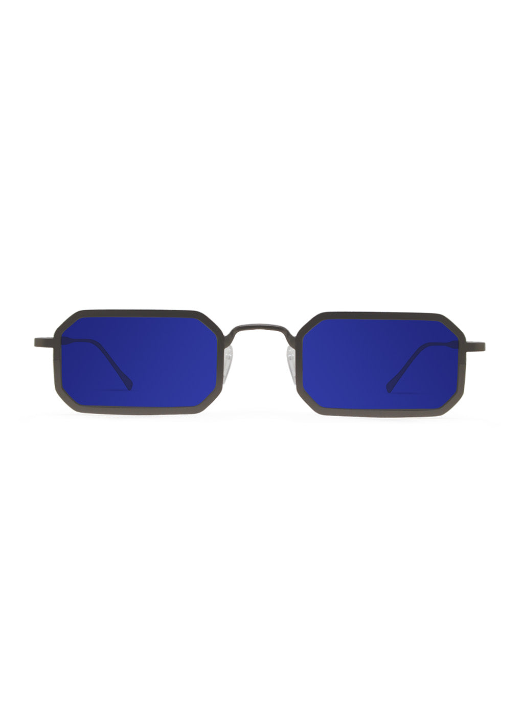 Gamma 2.0 Gun Metal with Blue Lenses