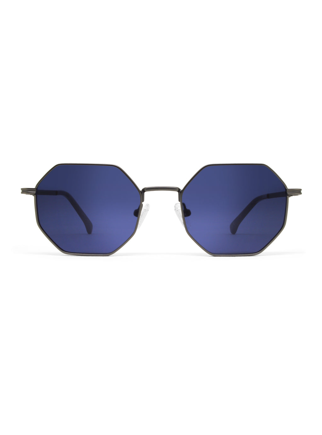 Gamma Gun Metal with Blue Lenses