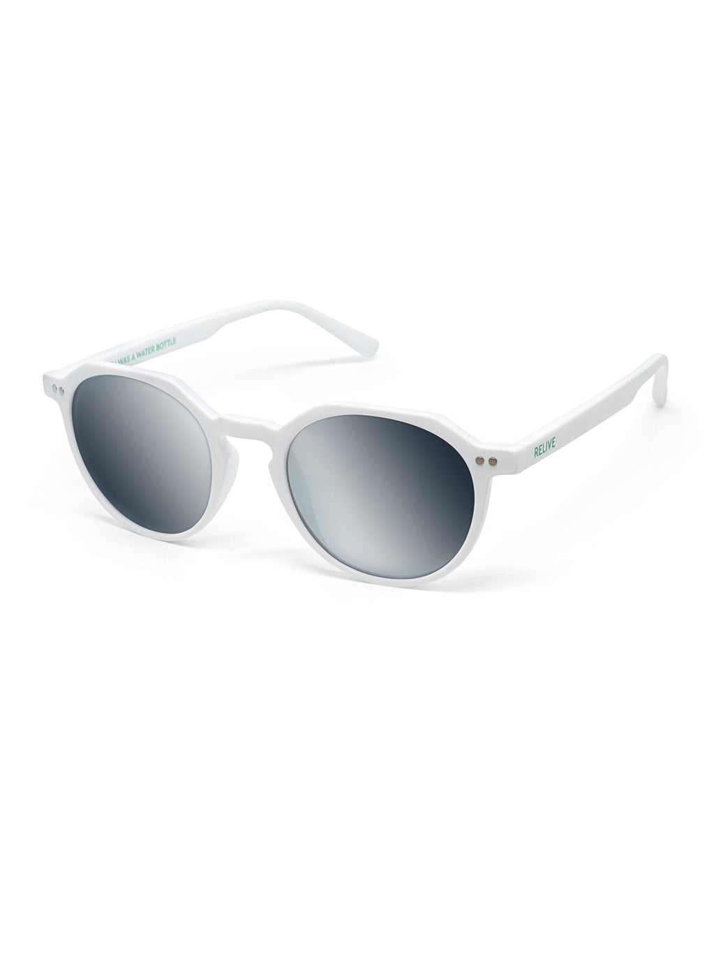 Relive White with Grey Mirrored Lenses