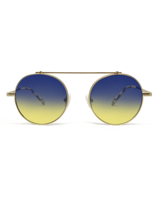 Omikron Gold with Blue/Yellow Gradient Lenses